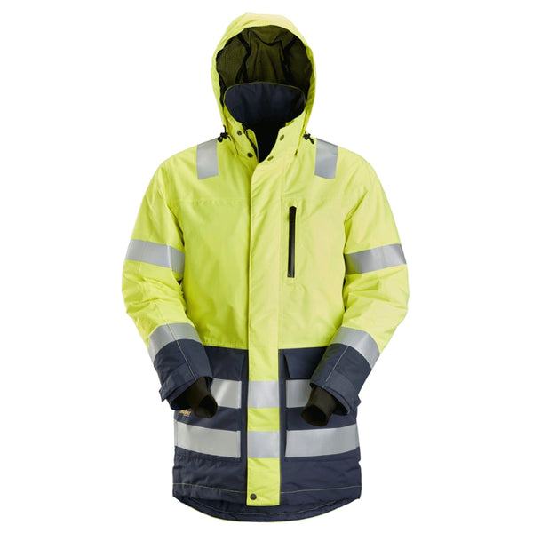 Snickers 1830 AllroundWork, Hi-Vis Waterproof Parka Jacket Class 3