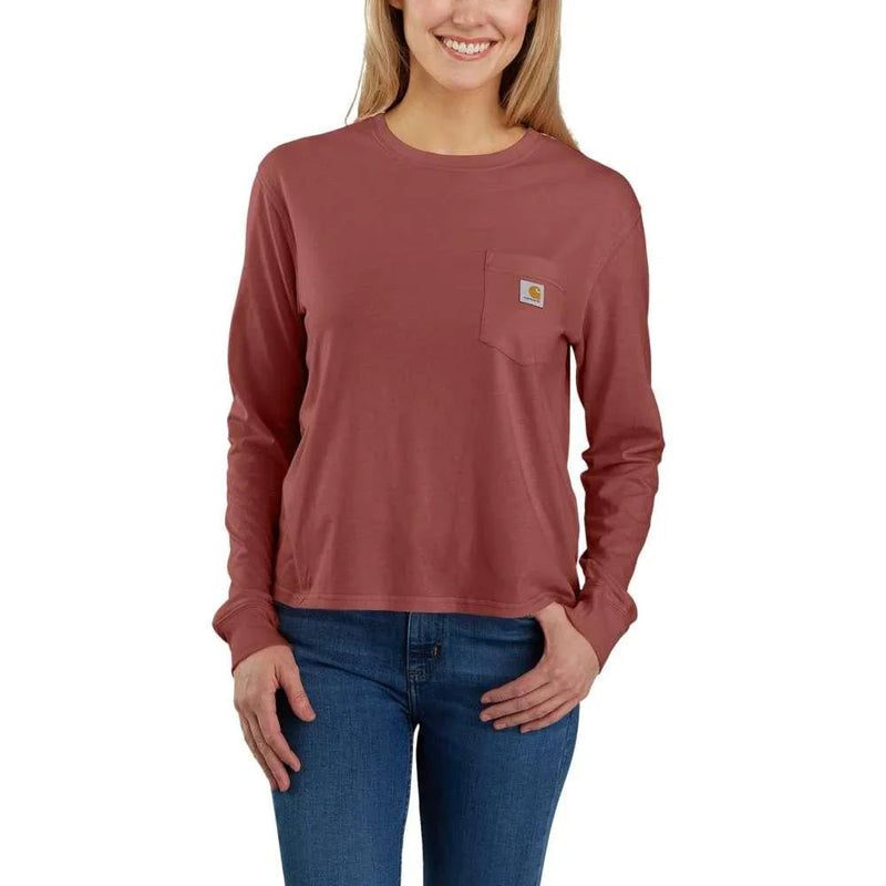 Carhartt 106121 Women's Long-Sleeve Pocket T-Shirt