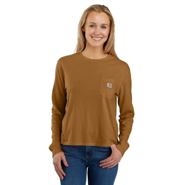 Carhartt 106121 Women's Long-Sleeve Pocket T-Shirt