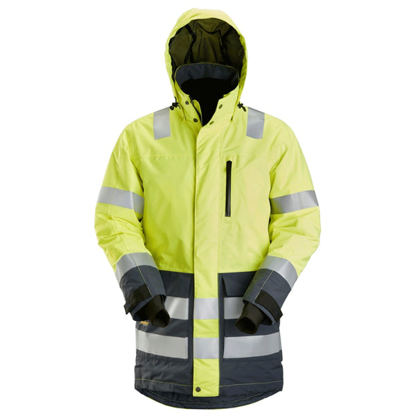 Snickers 1830 AllroundWork, Hi-Vis Waterproof Parka Jacket Class 3