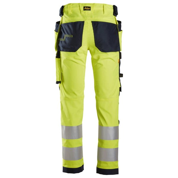Snickers 6243 AllroundWork, Hi-Vis Stretch Kneepad Holster Work Trousers Class 2