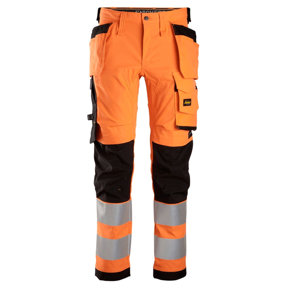Snickers 6243 AllroundWork, Hi-Vis Stretch Kneepad Holster Work Trousers Class 2